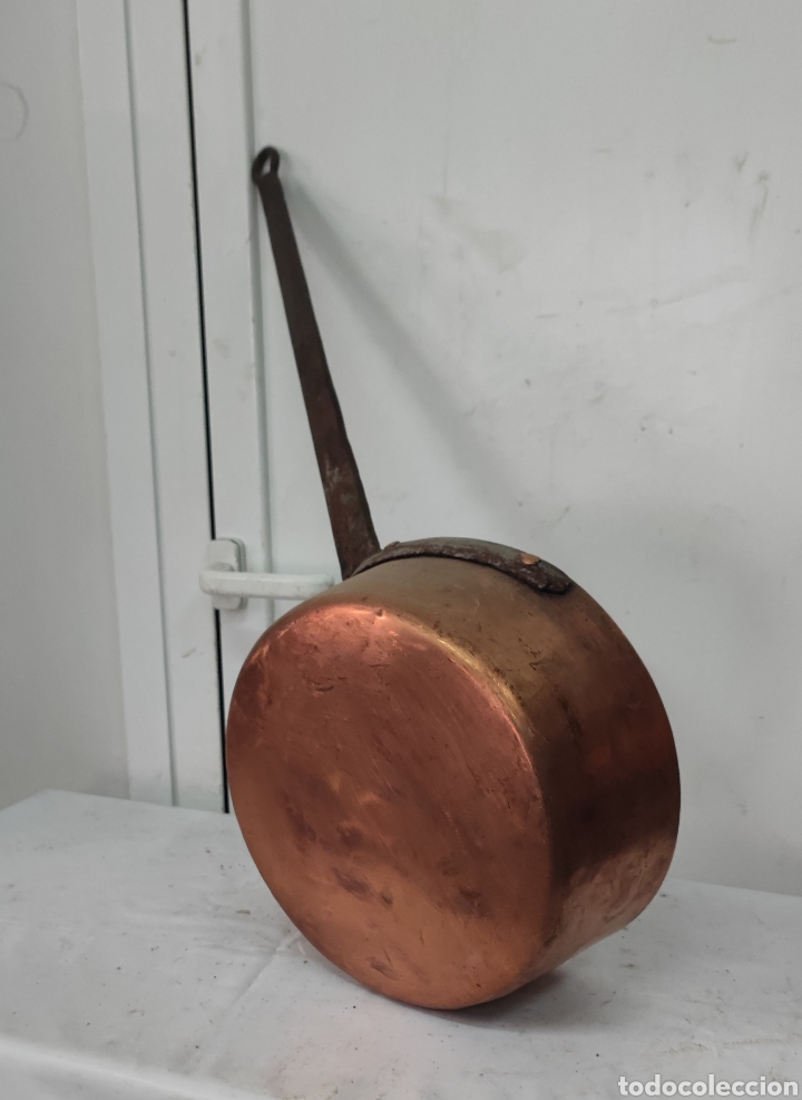 Antig&uuml;edades: Gran Cazo de cobre 72x30 - Foto 4