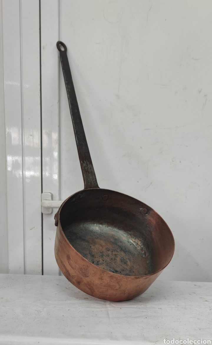 Antig&uuml;edades: Gran Cazo de cobre 72x30 - Foto 7