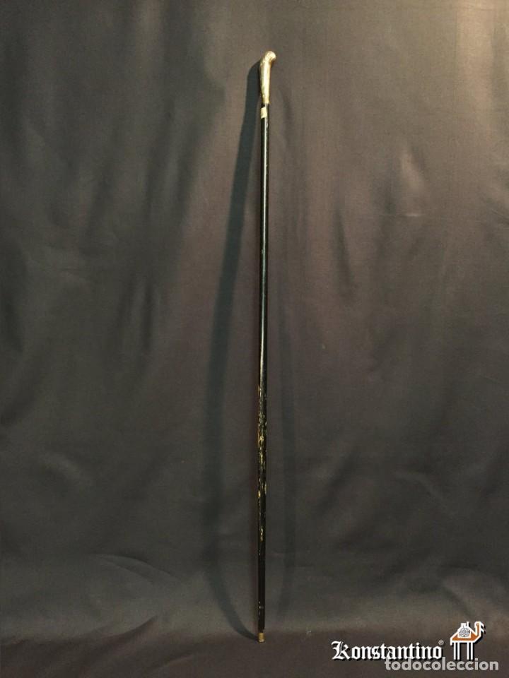 Antig&uuml;edades: BAST&Oacute;N DAMA DE PU&Ntilde;O DE PLATA 85 CMS - Foto 1