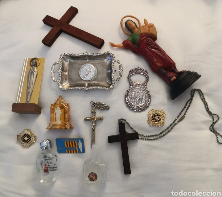 Antig&uuml;edades: Lote de figuras religiosas - Foto 1