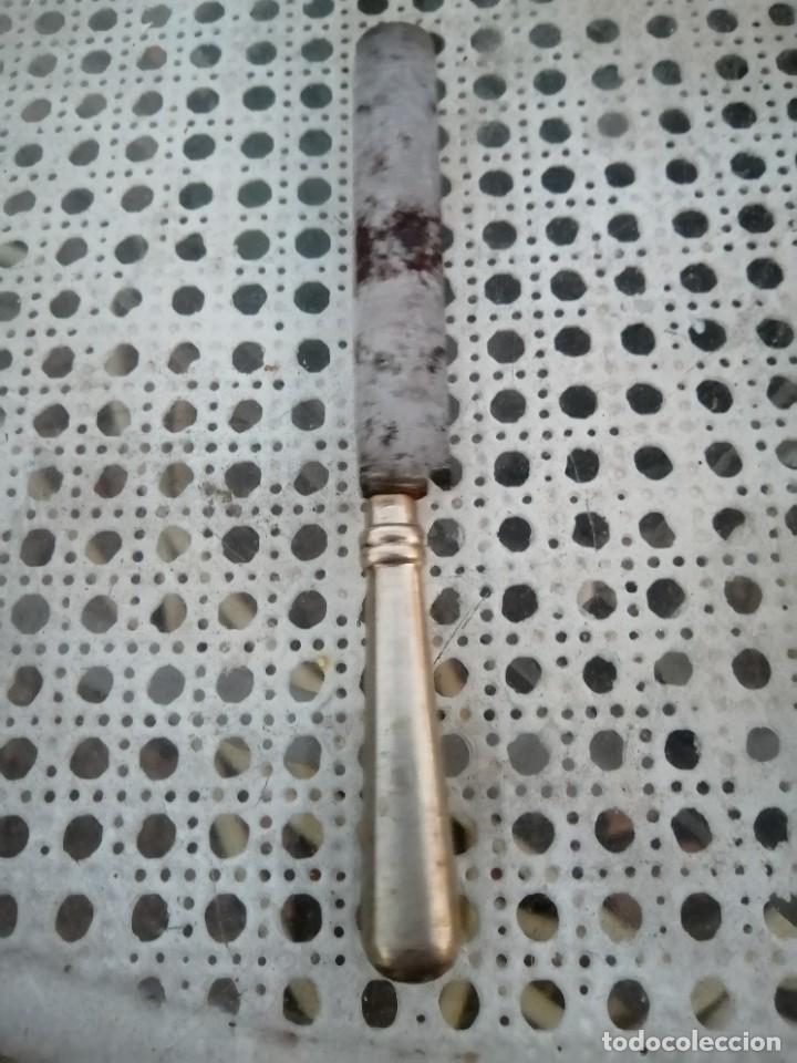 Antig&uuml;edades: Antiguo Cuchillo con mango de Plata Siglo XIX - Foto 1