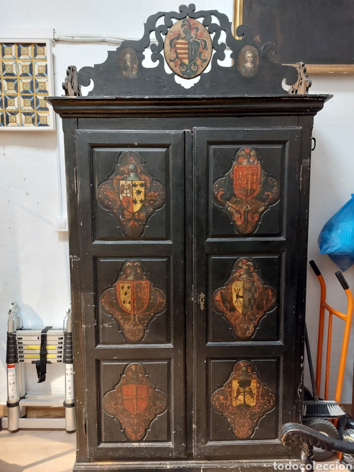 Antig&uuml;edades: Armario S XVIII pintado - Foto 17