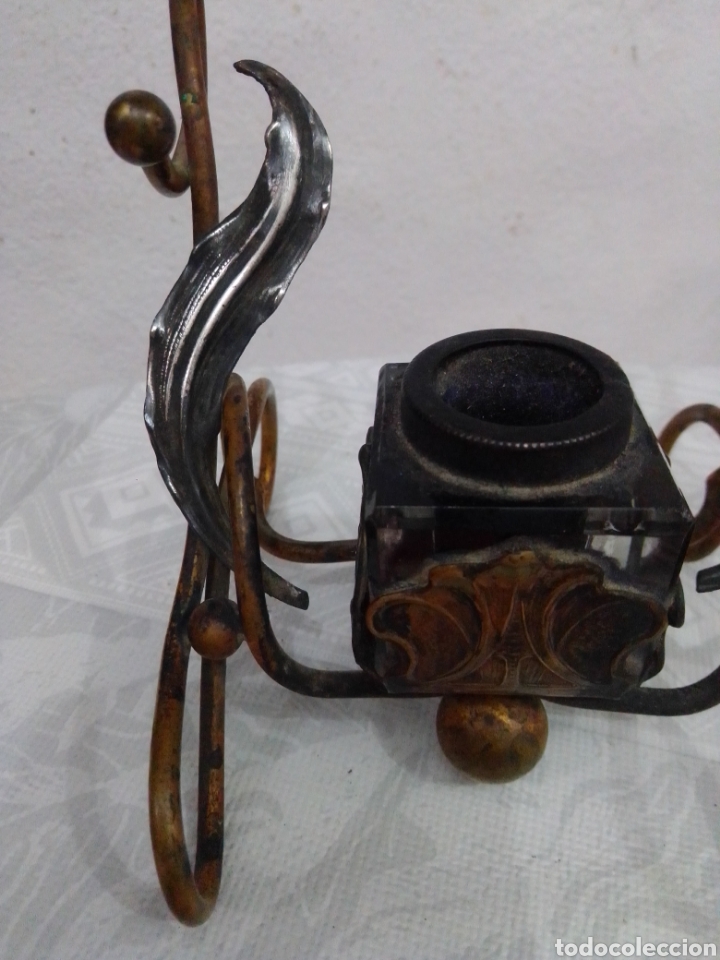 Antig&uuml;edades: Antigua escriban&iacute;a de bronce y plata - Foto 3