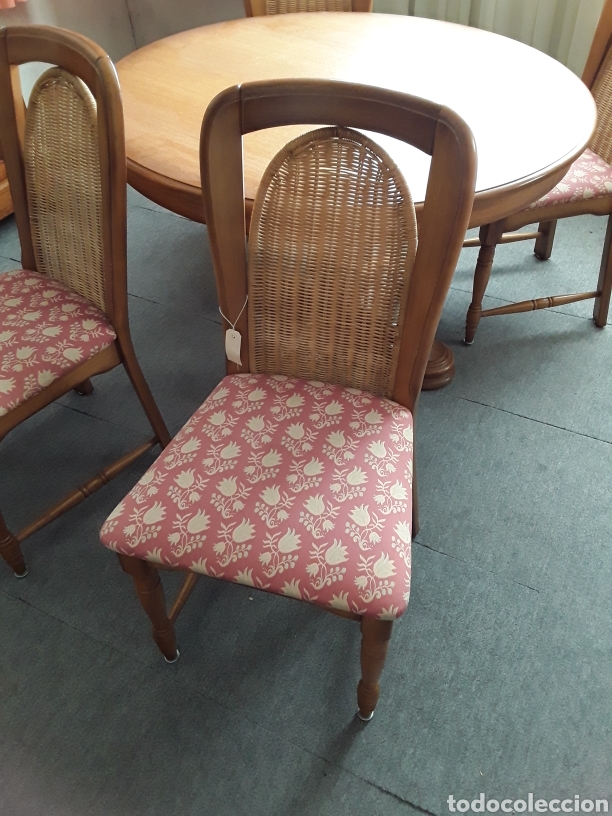 Antig&uuml;edades: Juego de mesa y 4 sillas - Foto 5
