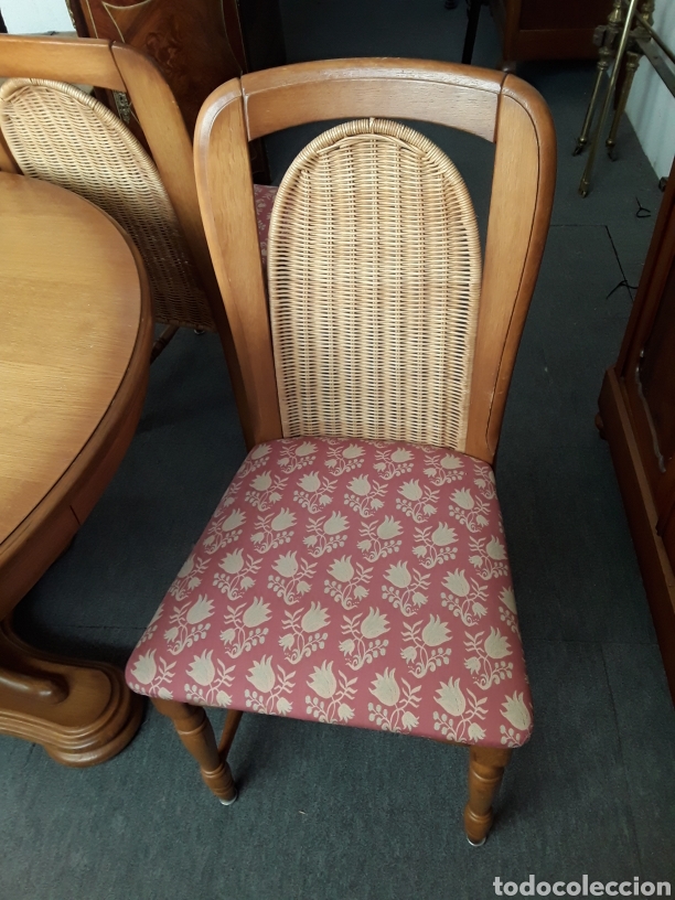 Antig&uuml;edades: Juego de mesa y 4 sillas - Foto 7