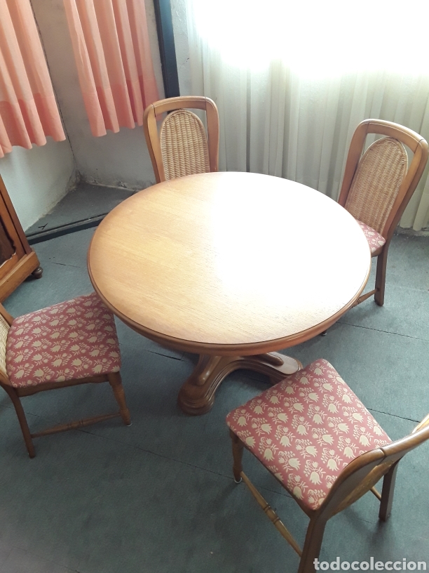Antig&uuml;edades: Juego de mesa y 4 sillas - Foto 10