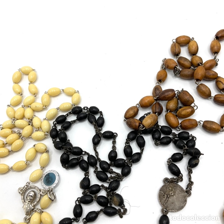 Antigüedades: Lote de 3 tres bonitos rosarios antiguos - Foto 5 - 300465128