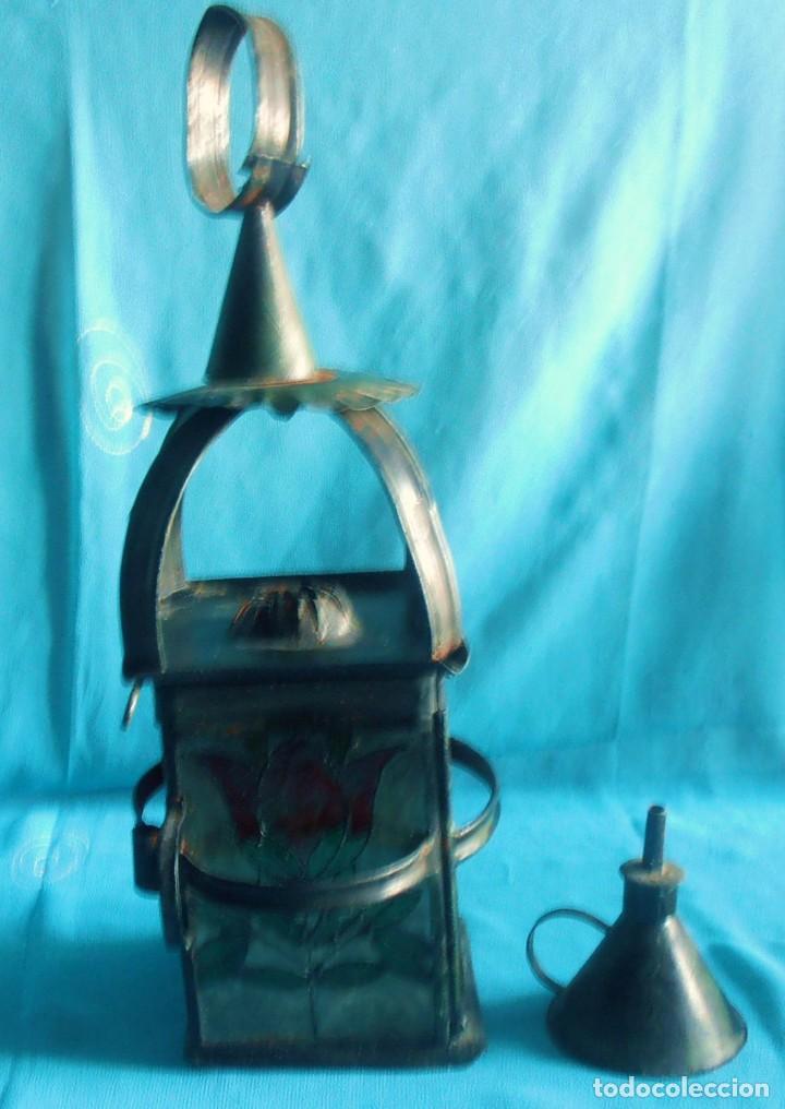 Antig&uuml;edades: CANDIL DE HIERRO DE COMBUSTION A ACEITE - Foto 1