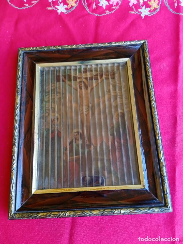 Antig&uuml;edades: Cuadro antiguo religioso tridimensional - Foto 1
