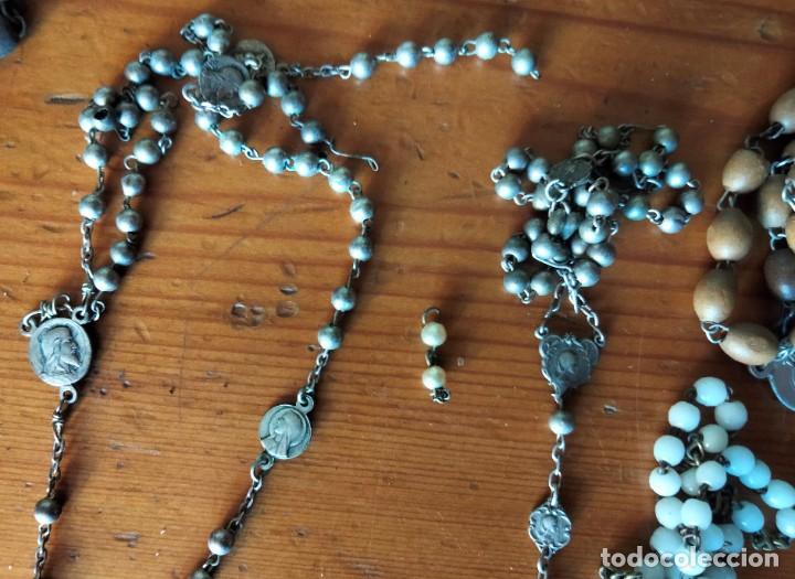 Antigüedades: Lote de 10 rosarios antiguos. - Foto 3 - 300687703