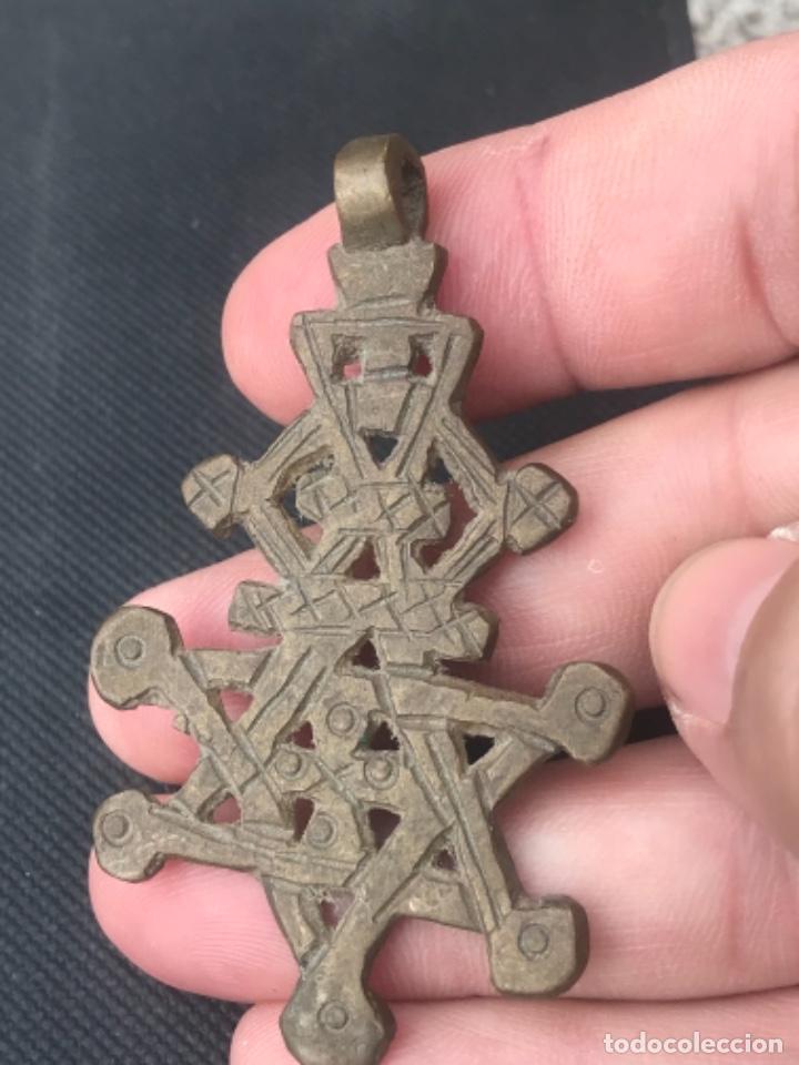 Antig&uuml;edades: CRUZ COPTA ET&Iacute;OPE DE BRONCE. - Foto 3