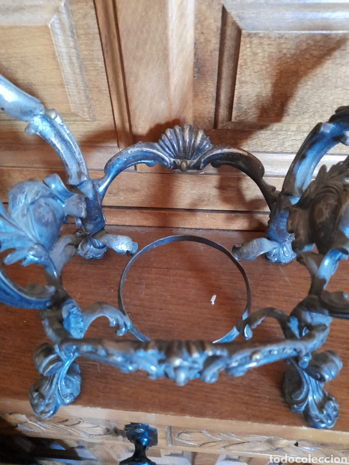 Antig&uuml;edades: Antiguo centro de mesa de bronce modernista - Foto 2