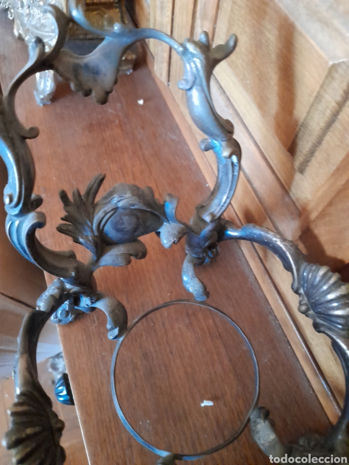 Antig&uuml;edades: Antiguo centro de mesa de bronce modernista - Foto 3