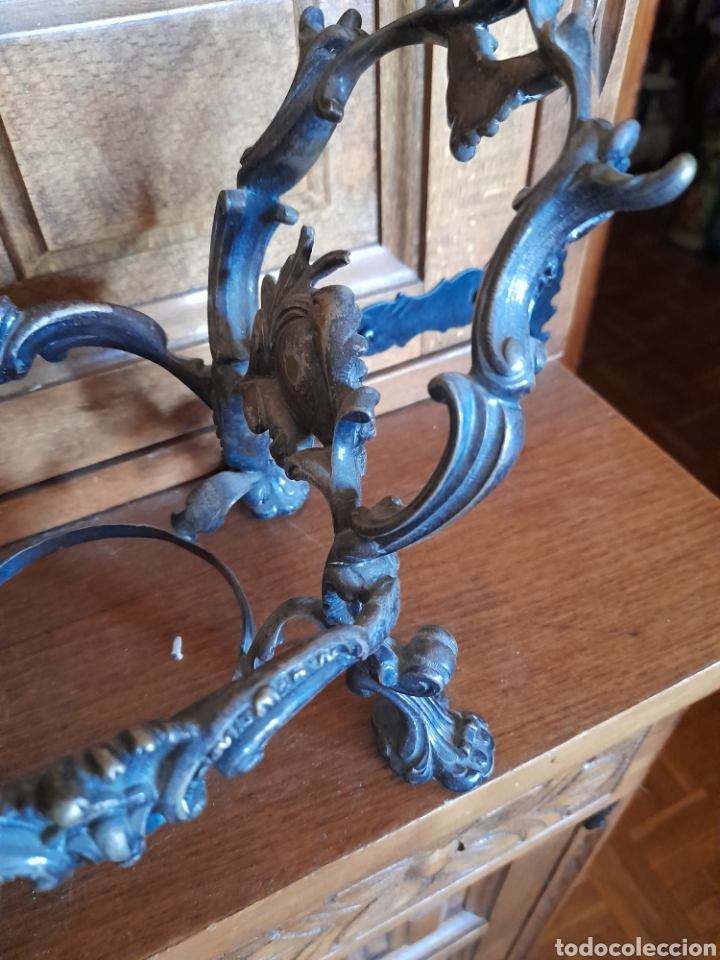 Antig&uuml;edades: Antiguo centro de mesa de bronce modernista - Foto 4