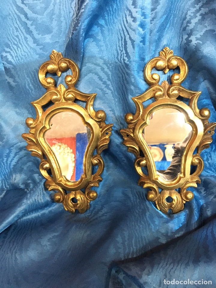Antig&uuml;edades: Pareja cornucopias bronce dorado - Foto 5