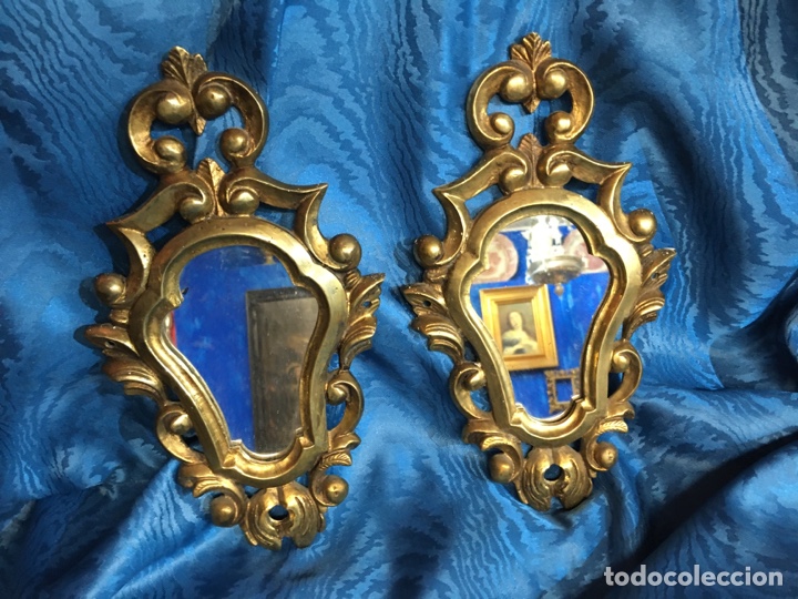 Antig&uuml;edades: Pareja cornucopias bronce dorado - Foto 7