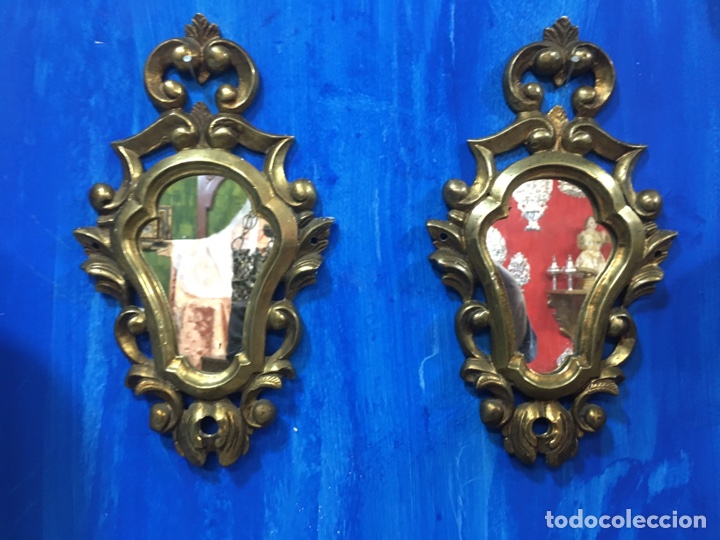 Antig&uuml;edades: Pareja cornucopias bronce dorado - Foto 1