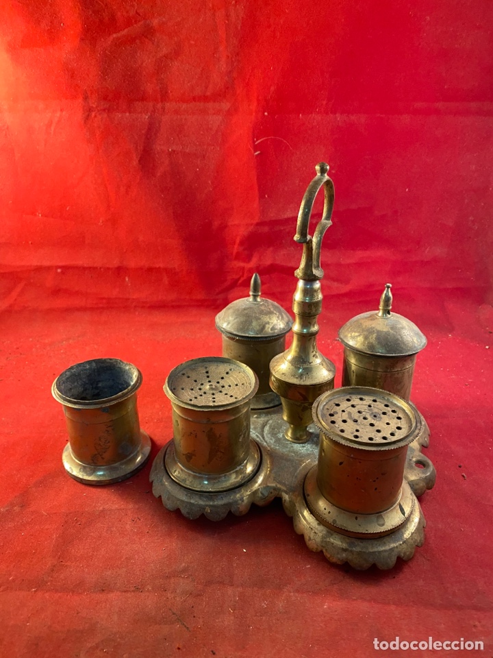 Antig&uuml;edades: Antiguo tintero bronce - Foto 2