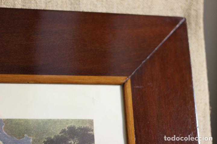 Antig&uuml;edades: marco de madera con grabado - Foto 4