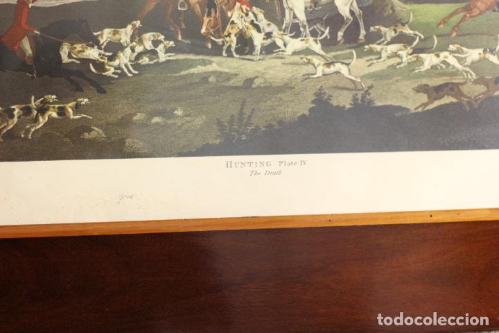 Antig&uuml;edades: marco de madera con grabado - Foto 7
