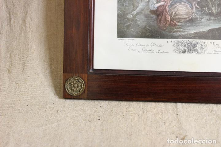 Antig&uuml;edades: marco de madera con grabado - Foto 9