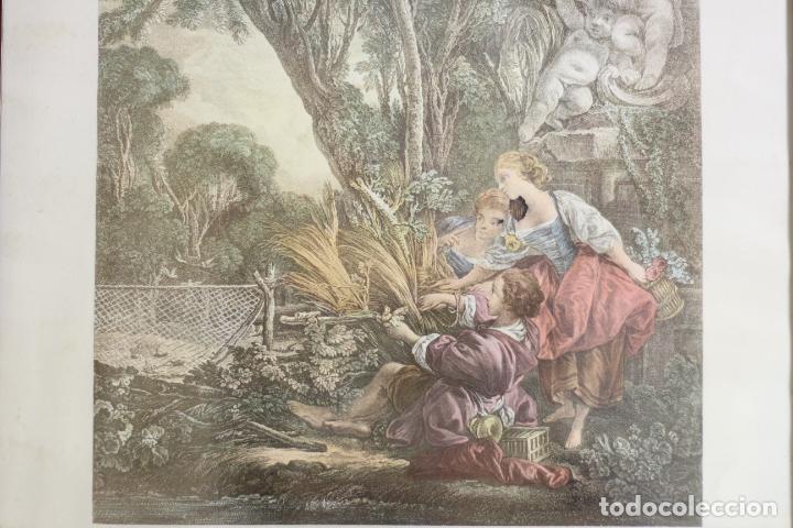 Antig&uuml;edades: marco de madera con grabado - Foto 7