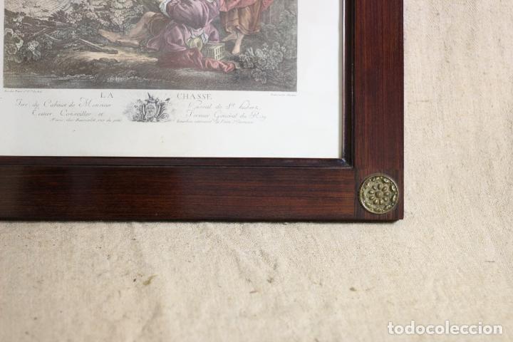 Antig&uuml;edades: marco de madera con grabado - Foto 8