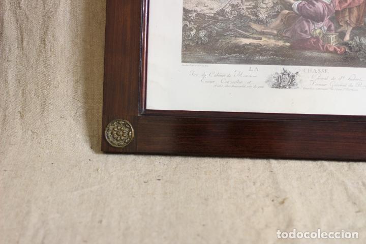 Antig&uuml;edades: marco de madera con grabado - Foto 9