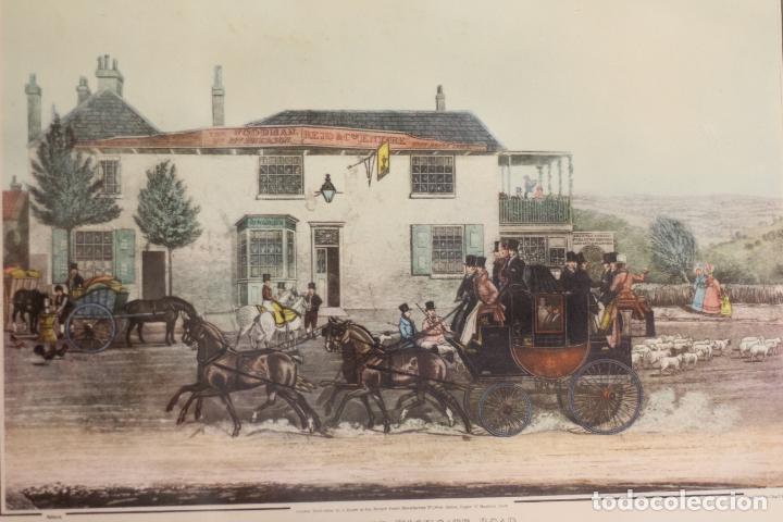 Antig&uuml;edades: marco de madera con grabado - Foto 5