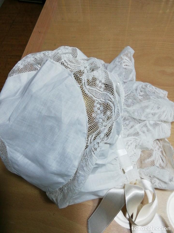 Antig&uuml;edades: *GORRO CON ENCAJE VALENCIENNE. (Rf:458/g) - Foto 4