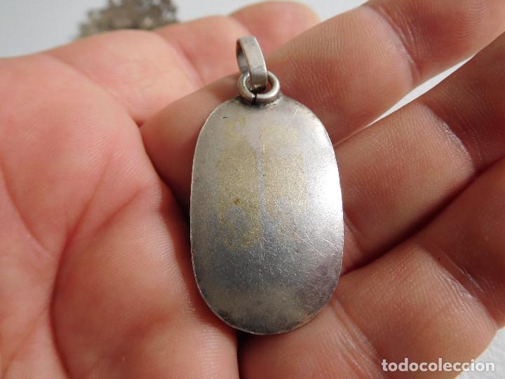 Antig&uuml;edades: Medalla de plata religiosa virgen - Foto 3
