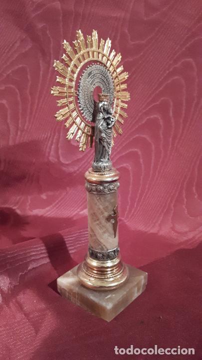 Antig&uuml;edades: Virgen del Pilar de plata - Foto 6