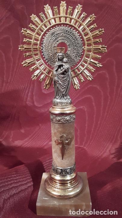 Antig&uuml;edades: Virgen del Pilar de plata - Foto 1