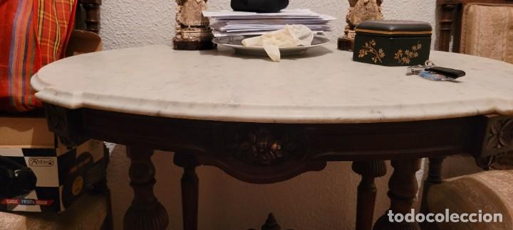 Antig&uuml;edades: Consola isabelina con tapa de m&aacute;rmol. - Foto 3