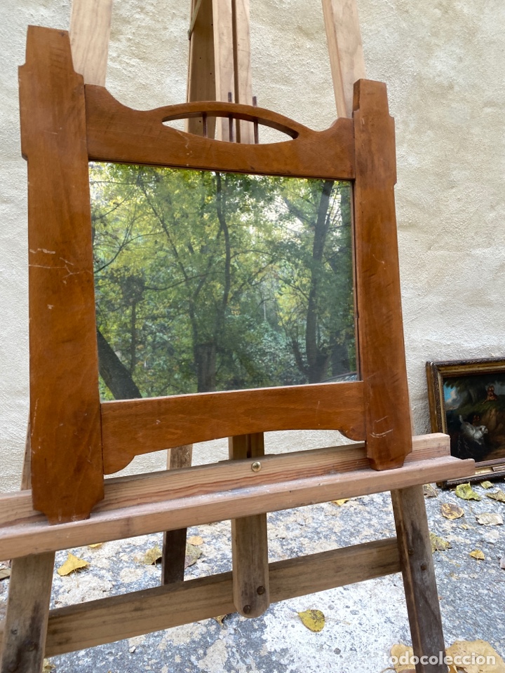 Antiques: Bonito espejo de madera