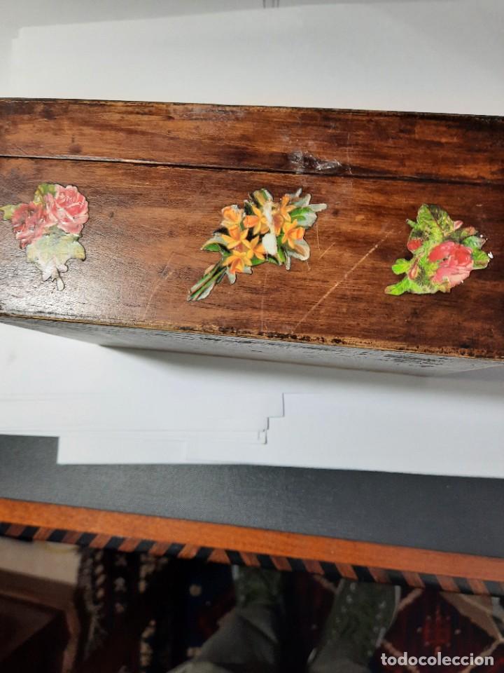 Antig&uuml;edades: Antigua caja de madera - Foto 3