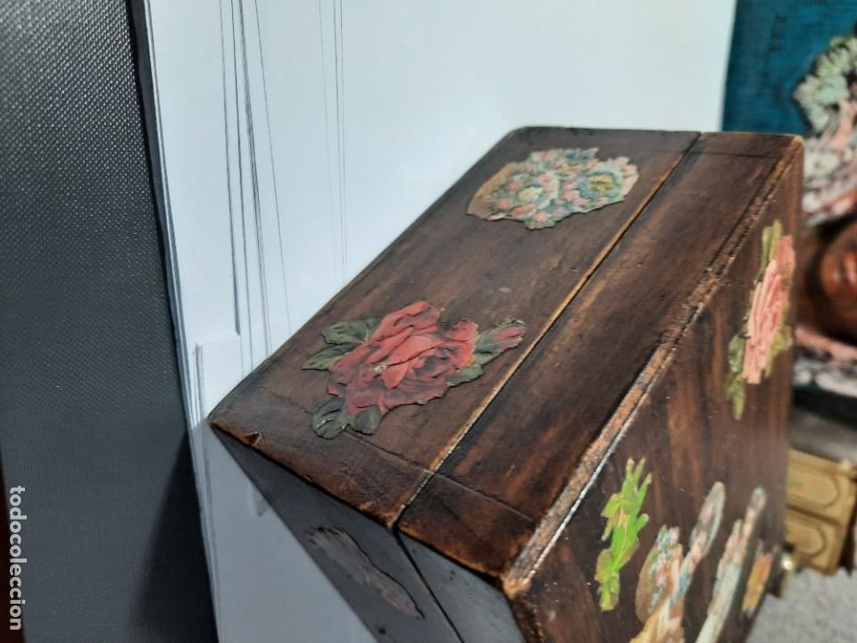 Antig&uuml;edades: Antigua caja de madera - Foto 5