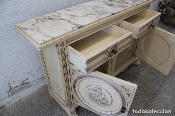 Antig&uuml;edades: mueble de entrada consola cristobal colon - Foto 9