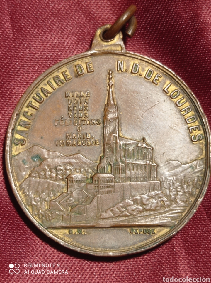 Antig&uuml;edades: MEDALLA LOURDES 1858 - Foto 3