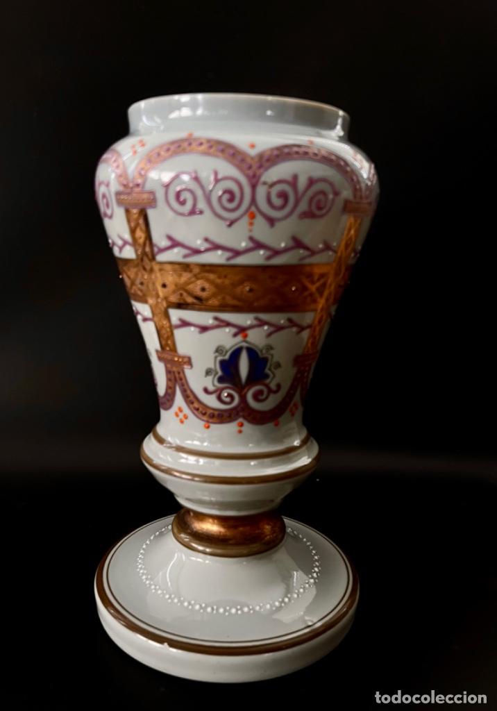 Antig&uuml;edades: BELLISIMO JARR&Oacute;N DE OPALINA GRIS - FRANCIA S. XIX - Foto 2