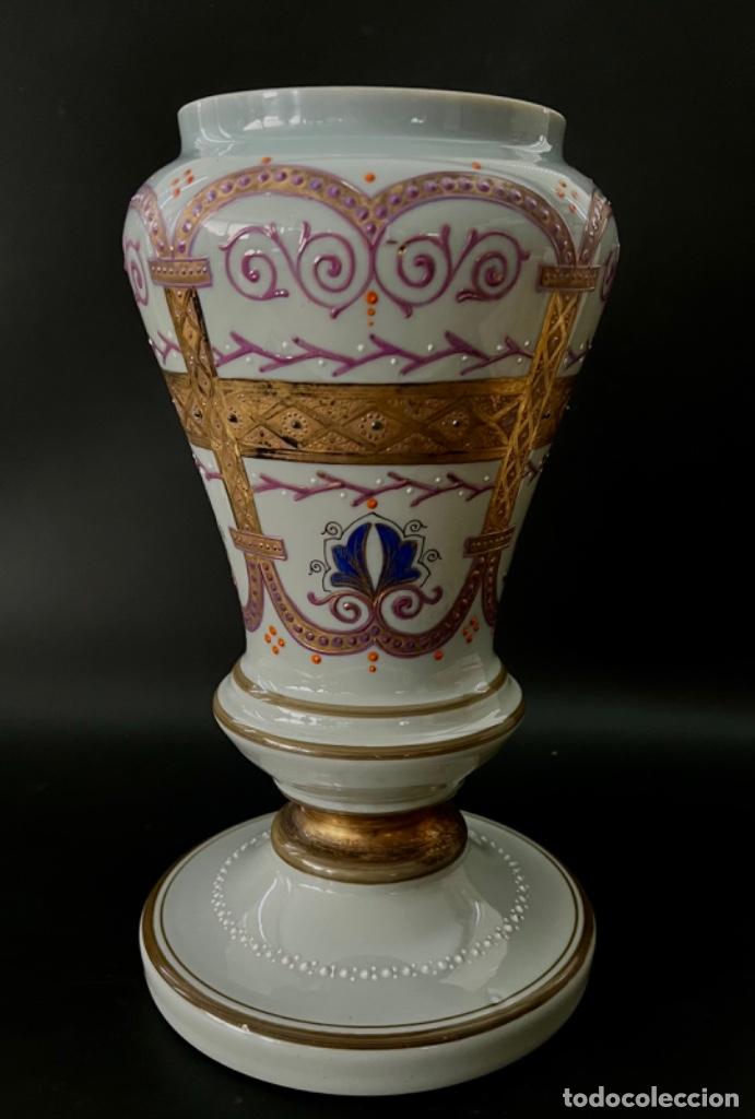 Antig&uuml;edades: BELLISIMO JARR&Oacute;N DE OPALINA GRIS - FRANCIA S. XIX - Foto 3