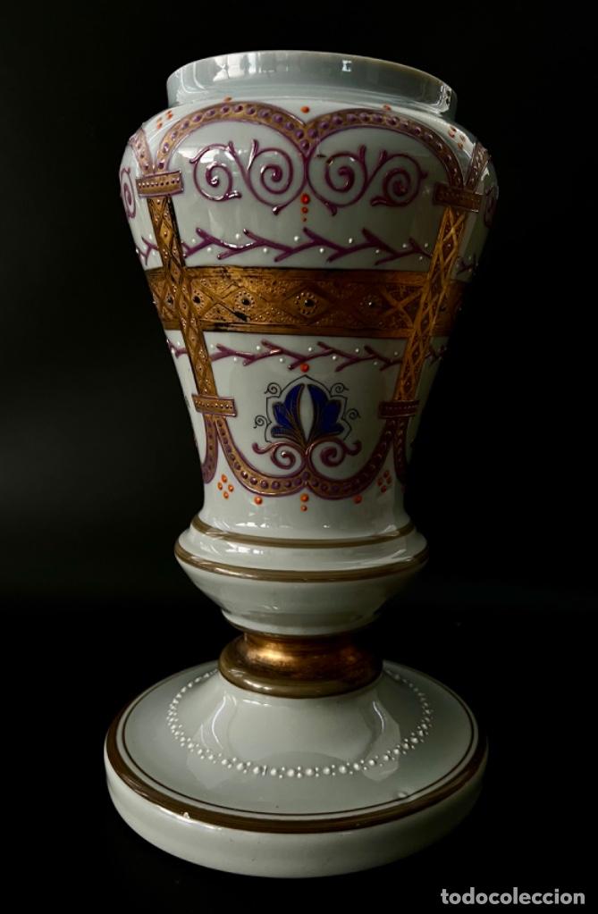 Antig&uuml;edades: BELLISIMO JARR&Oacute;N DE OPALINA GRIS - FRANCIA S. XIX - Foto 4