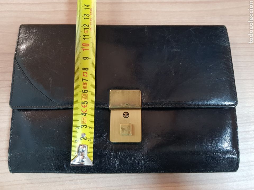 Antig&uuml;edades: BOLSO, CARTERA DE PIEL CON LLAVE. - Foto 4