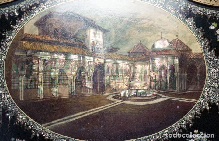 Antigüedades: Cama victoriana con incrustaciones de nácar tema Alhambra. - Foto 17 - 259050940