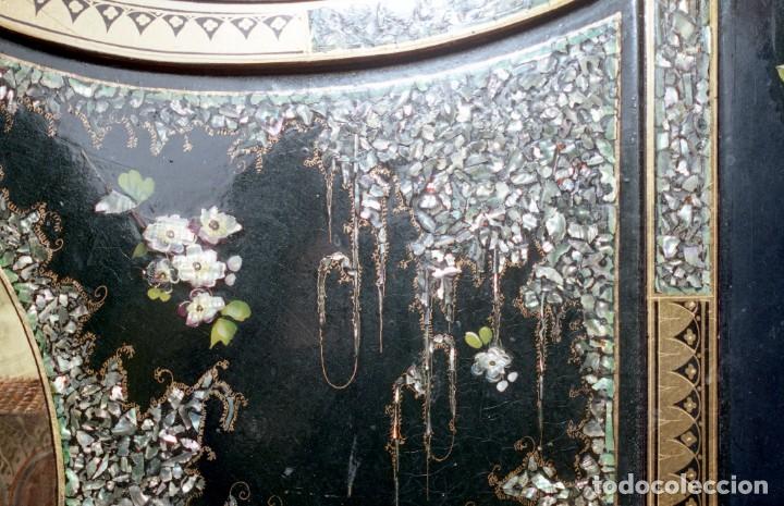 Antigüedades: Cama victoriana con incrustaciones de nácar tema Alhambra. - Foto 23 - 259050940