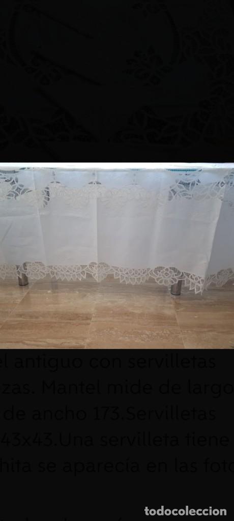 Antig&uuml;edades: Mantel antiguo con servilletas . Sin usar . - Foto 3