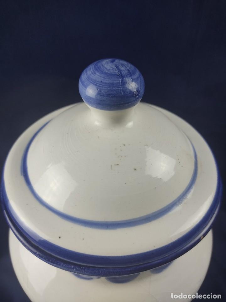 Antigüedades: Original albarero tarro de farmacia ceramica Alcora 40cm - Foto 2 - 301616708