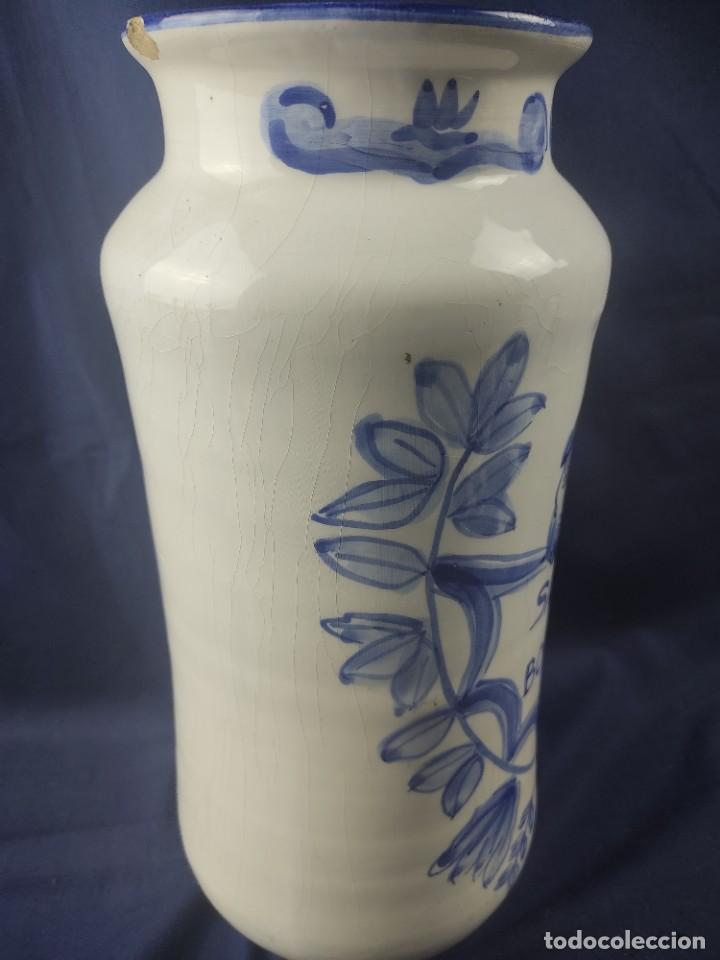 Antigüedades: Original albarero tarro de farmacia ceramica Alcora 40cm - Foto 7 - 301616708