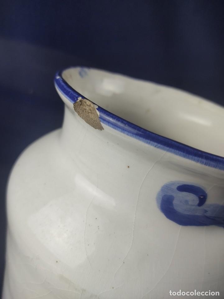 Antigüedades: Original albarero tarro de farmacia ceramica Alcora 40cm - Foto 8 - 301616708