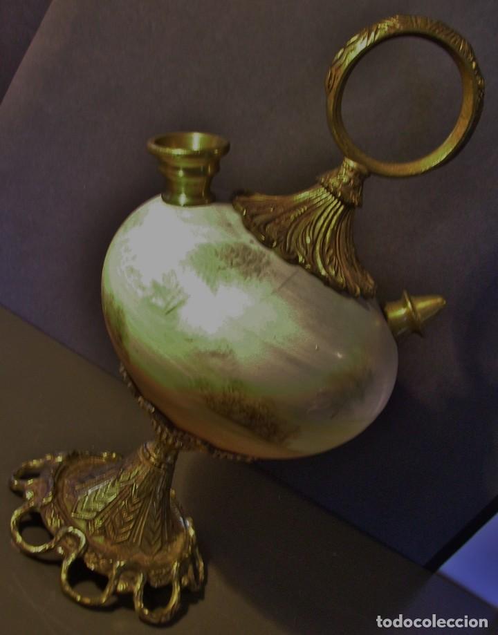 Antig&uuml;edades: ROTUNDO Y GRAN BOTIJO DE PORCELANA Y BRONCE - Foto 11